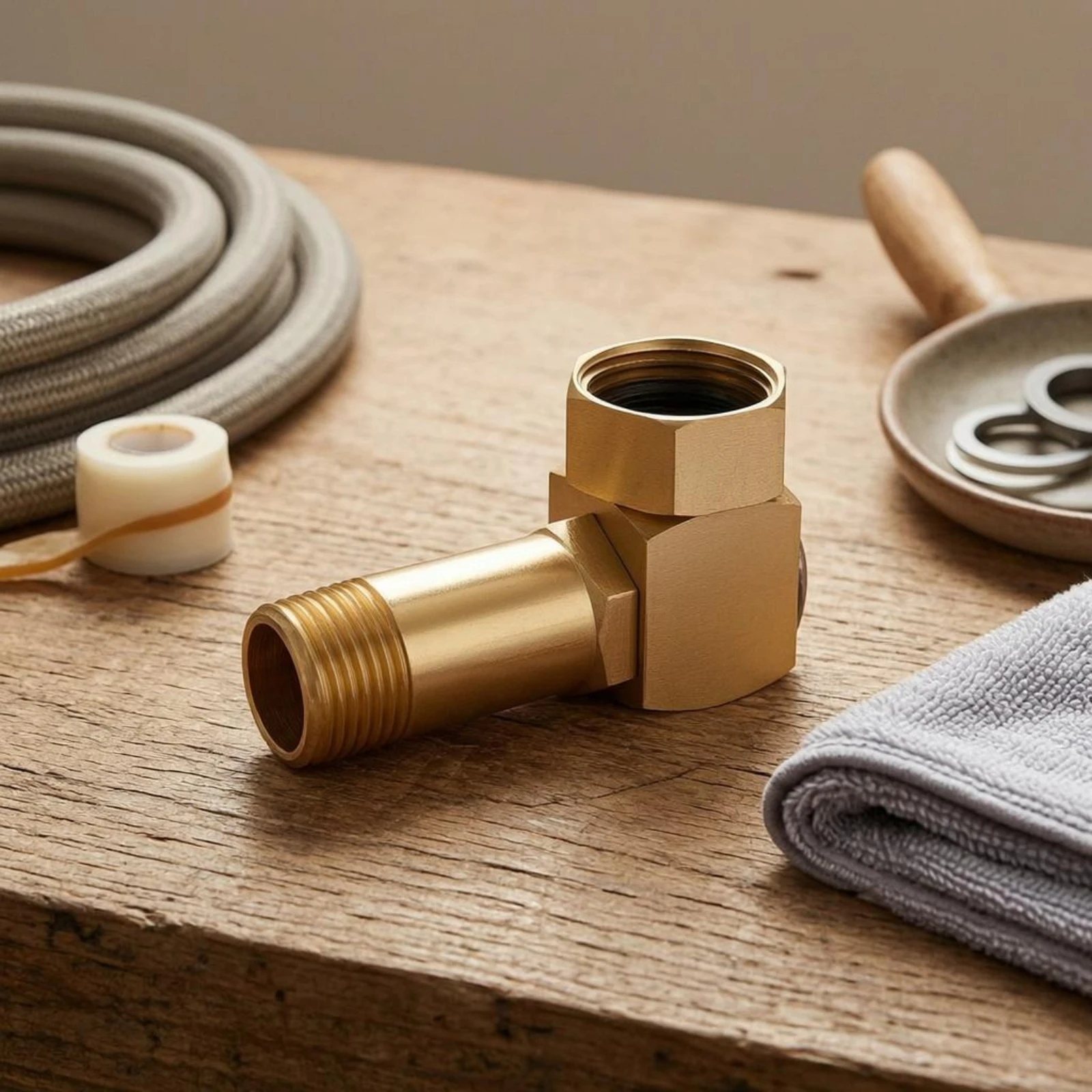 Swivel Elbow Adapter Gold-Toned 3/4 GHT Hose Adapter Outdoor Fittings Corrosion Resistant