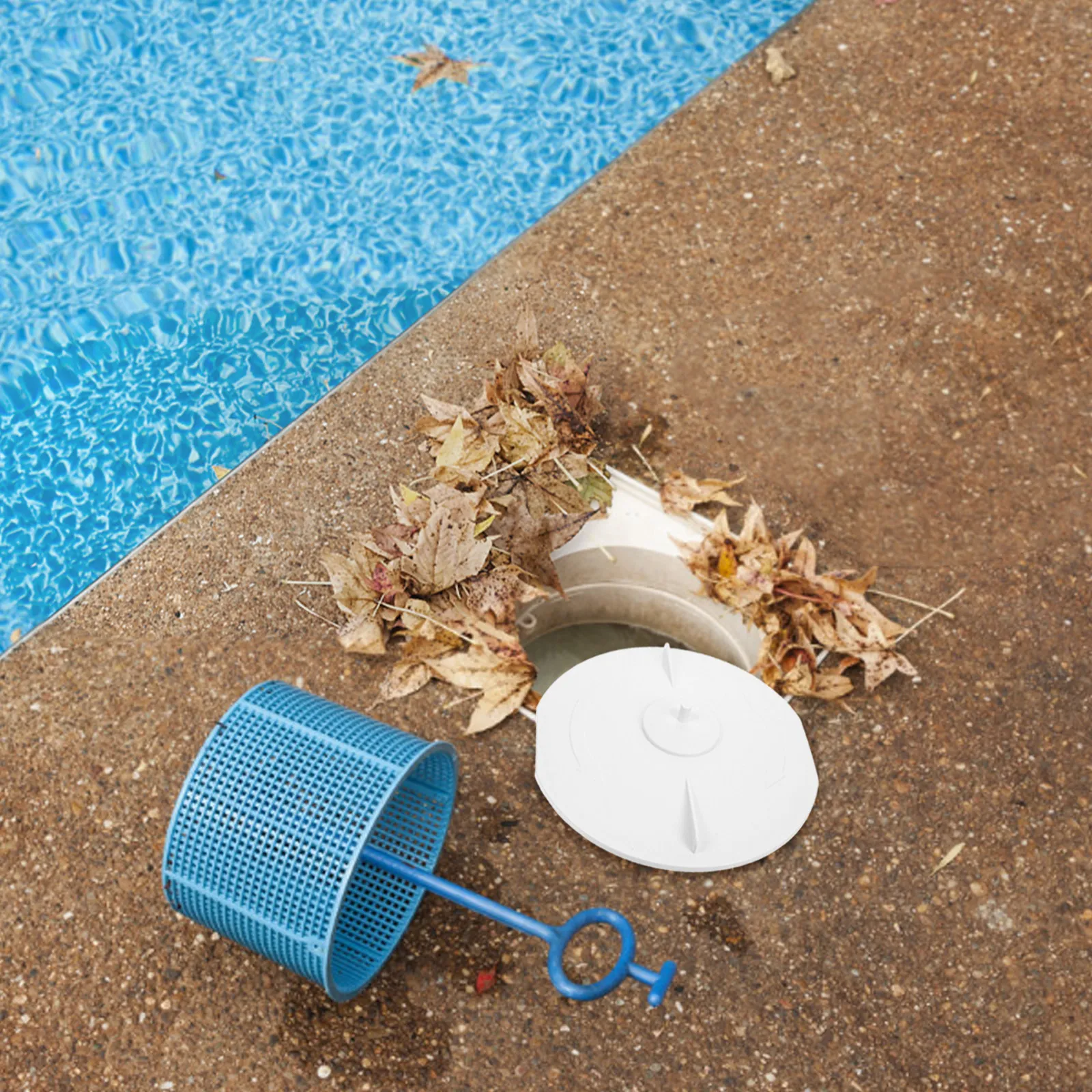 Skimmer Cover Plate Replacement for Inground Pools Made of Heavy Duty ABS Material Round Skimmer Lid Pool Filter Cover