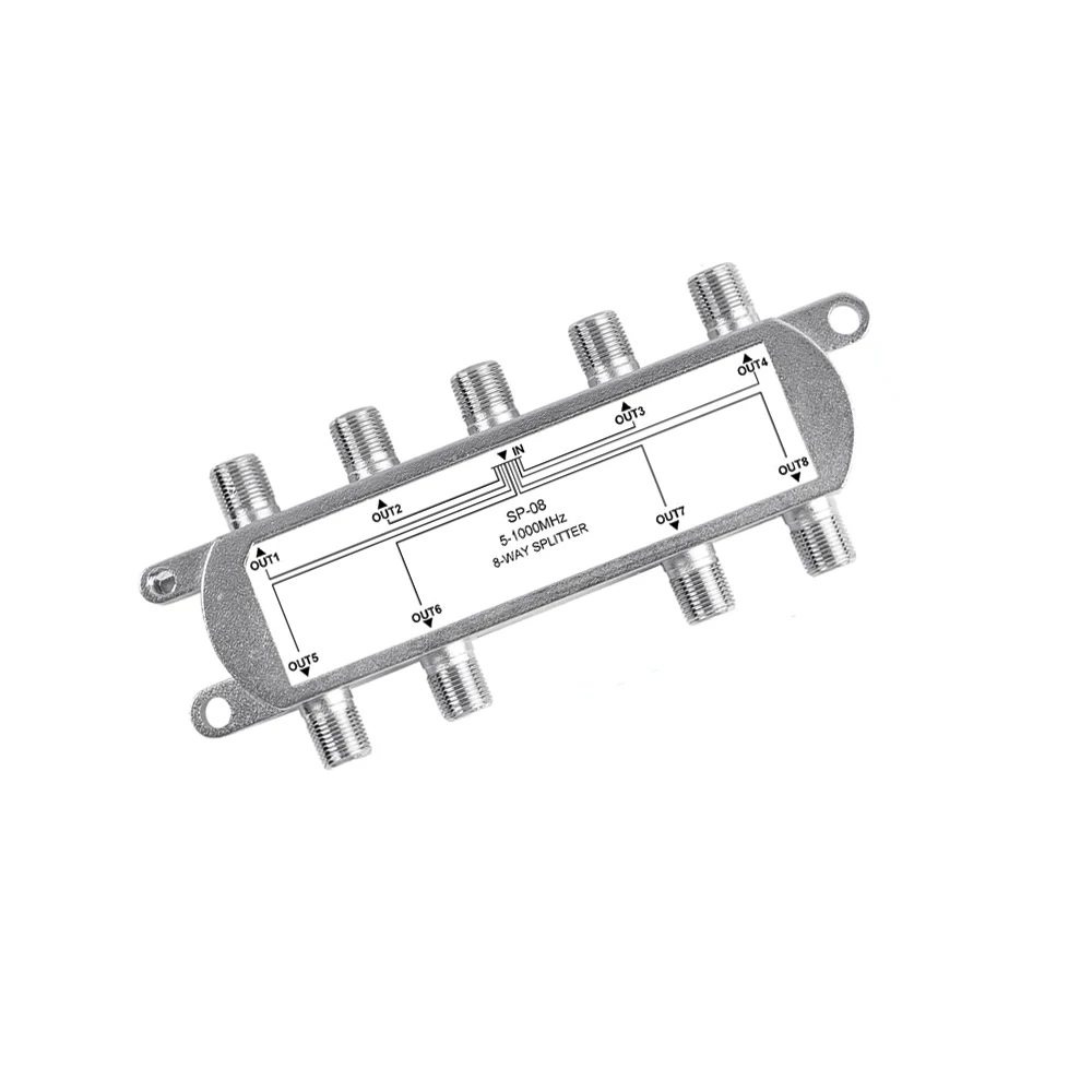 8 Way Port diplexer sat TV Signal Satellite Sat Coaxial Diplexer Combiner Splitter Cable Switch Switcher For TV Signal Splitter