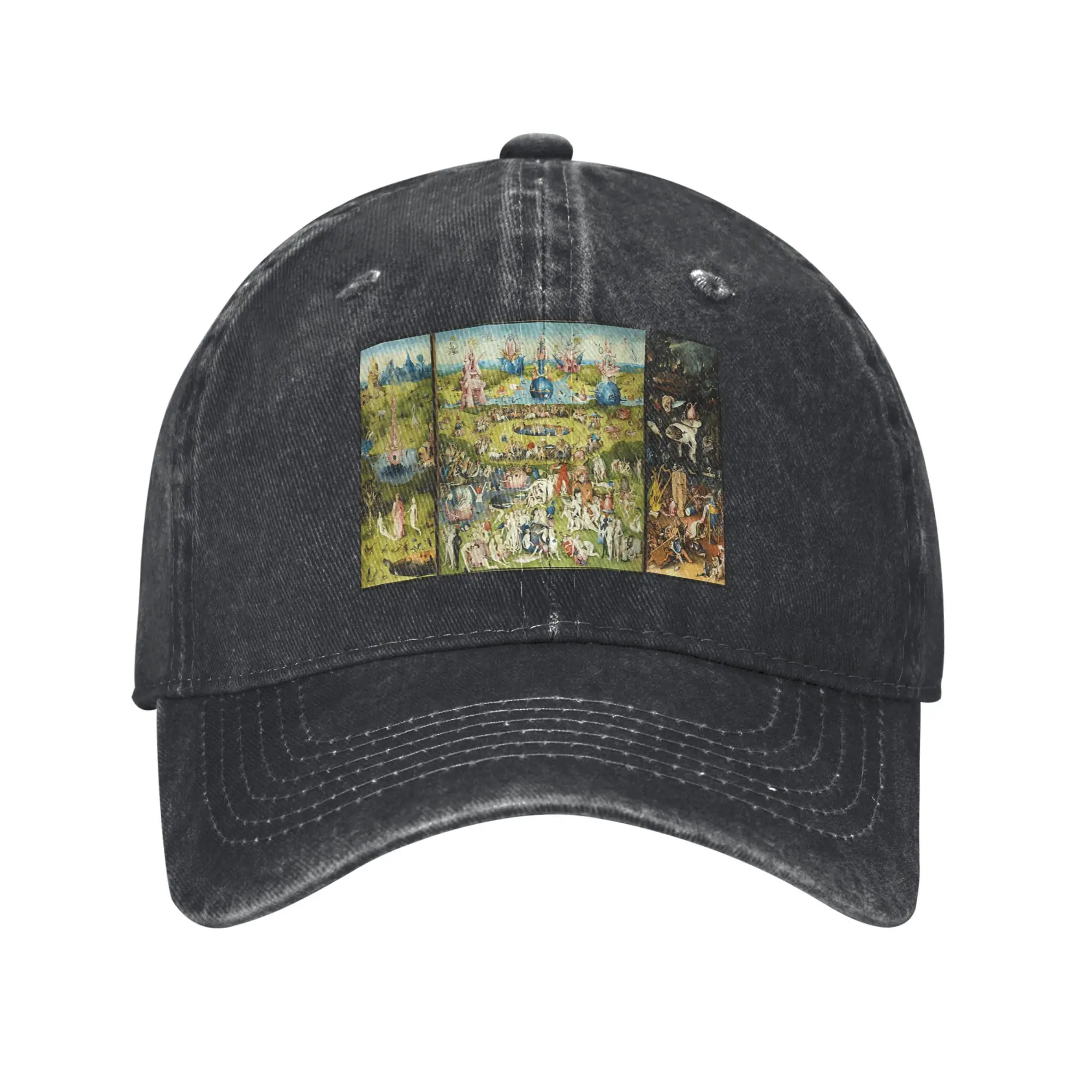 Garden Of Earthly Delights Sun Baseball Cap  Streetwear Female Male Washed Trucker Hat Sun-Proof Sports Snapback Cap Gift