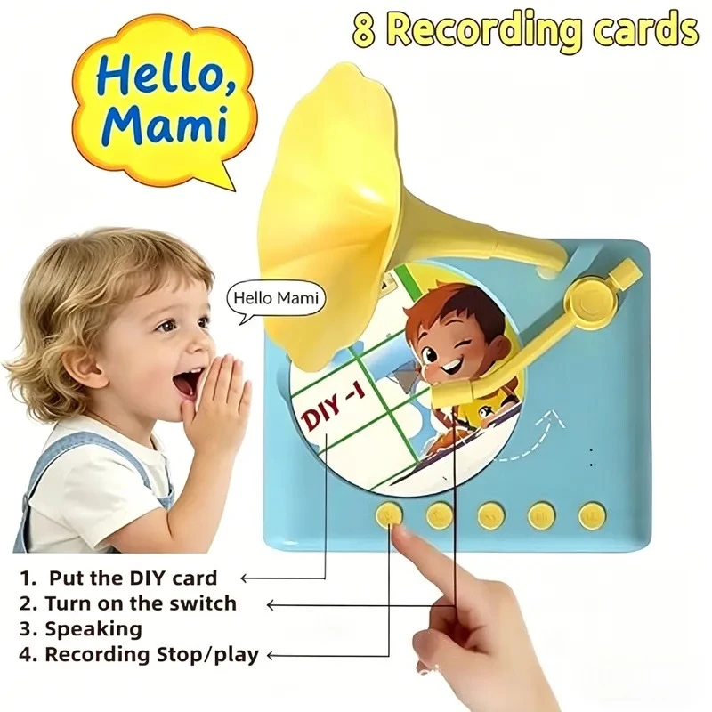 English Kids Educational Early Learning Card Phonograph Set Multi Language