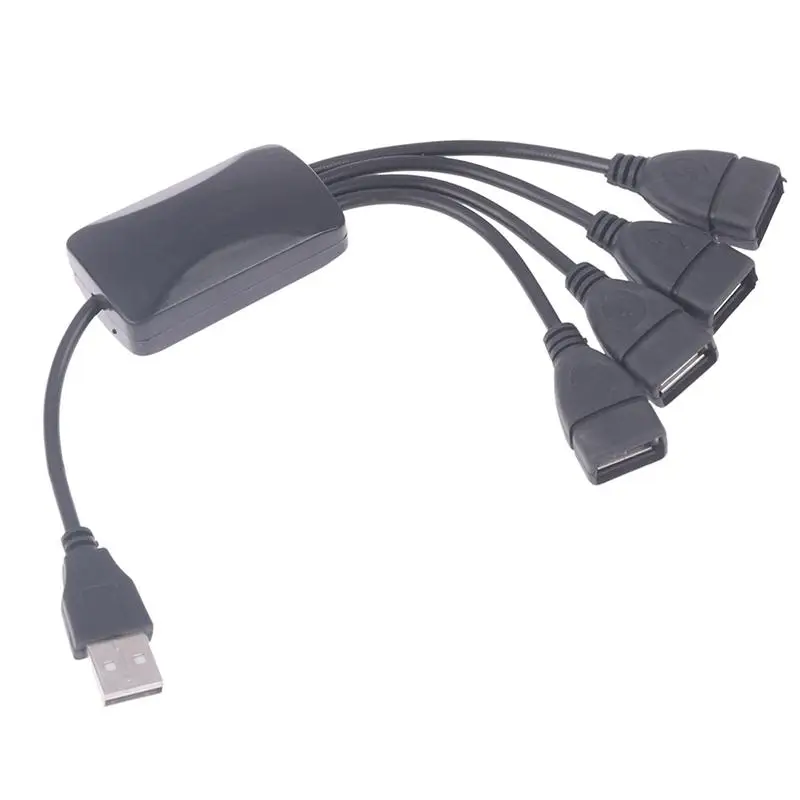 1Pcs USB 2.0 Extension Data Cable 1 Male To 4 Female USB HUB Splitter Extend Cable Power Adapter Socket
