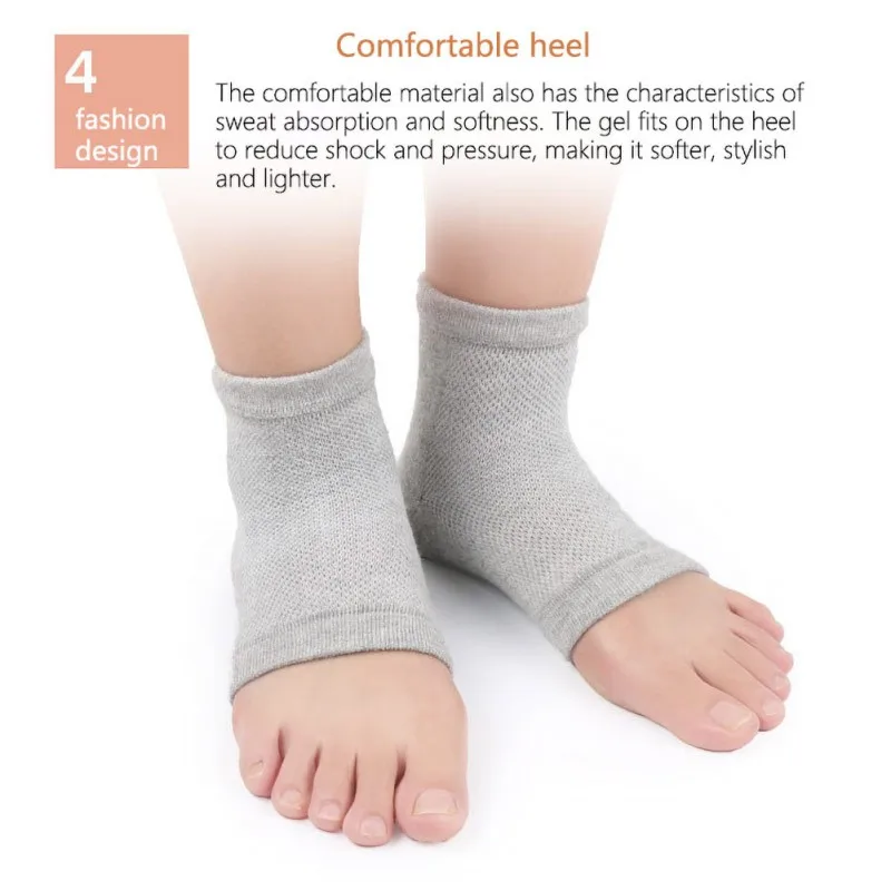 1 Pair Dry Cracked Soft Portect Foot Socks Heels Skin Care Moisturizing Nourishing Elastic Enhance Beauty Health Washable Tools