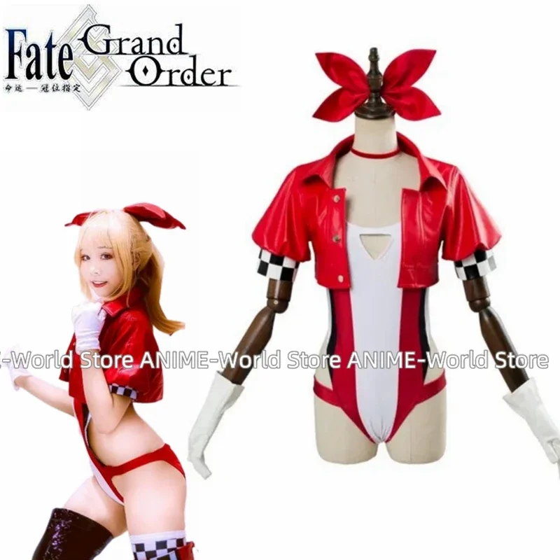 

FGO Fate Grand Order Game Racing Suits Ver Nero Saber Cosplay Costume Tamamo no Mae Uniforms Christmas Party Costume