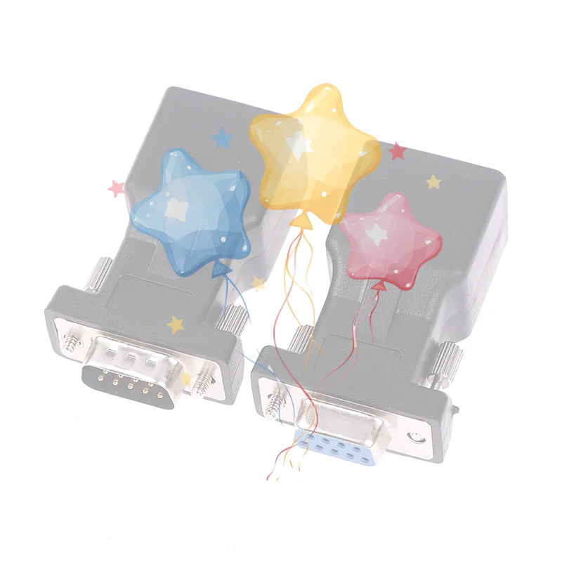 1pcs DB9 RS232 Male/Female To RJ45 Female Adapter COM Port to LAN Ethernet Port Converter