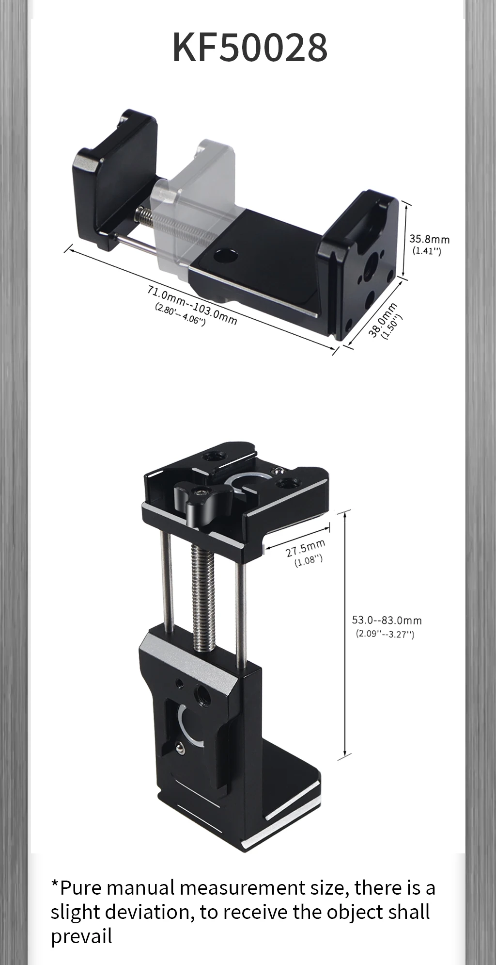 Universal Mobile Power Bank Halter SSD Halterung Clamp 53-83mm Quick Mount Kalten Schuh für DJI Mic SLR Kamera telefon Stativ Vlog Clip – Detail 34