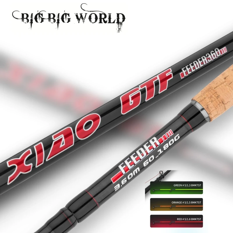 

BIGBIGWORLD Feeder FIshing Rod Telescopic Spinning Casting Travel Rod 3.3m 3.6m Vara De Pesca Carp Feeder 60-180g Pole