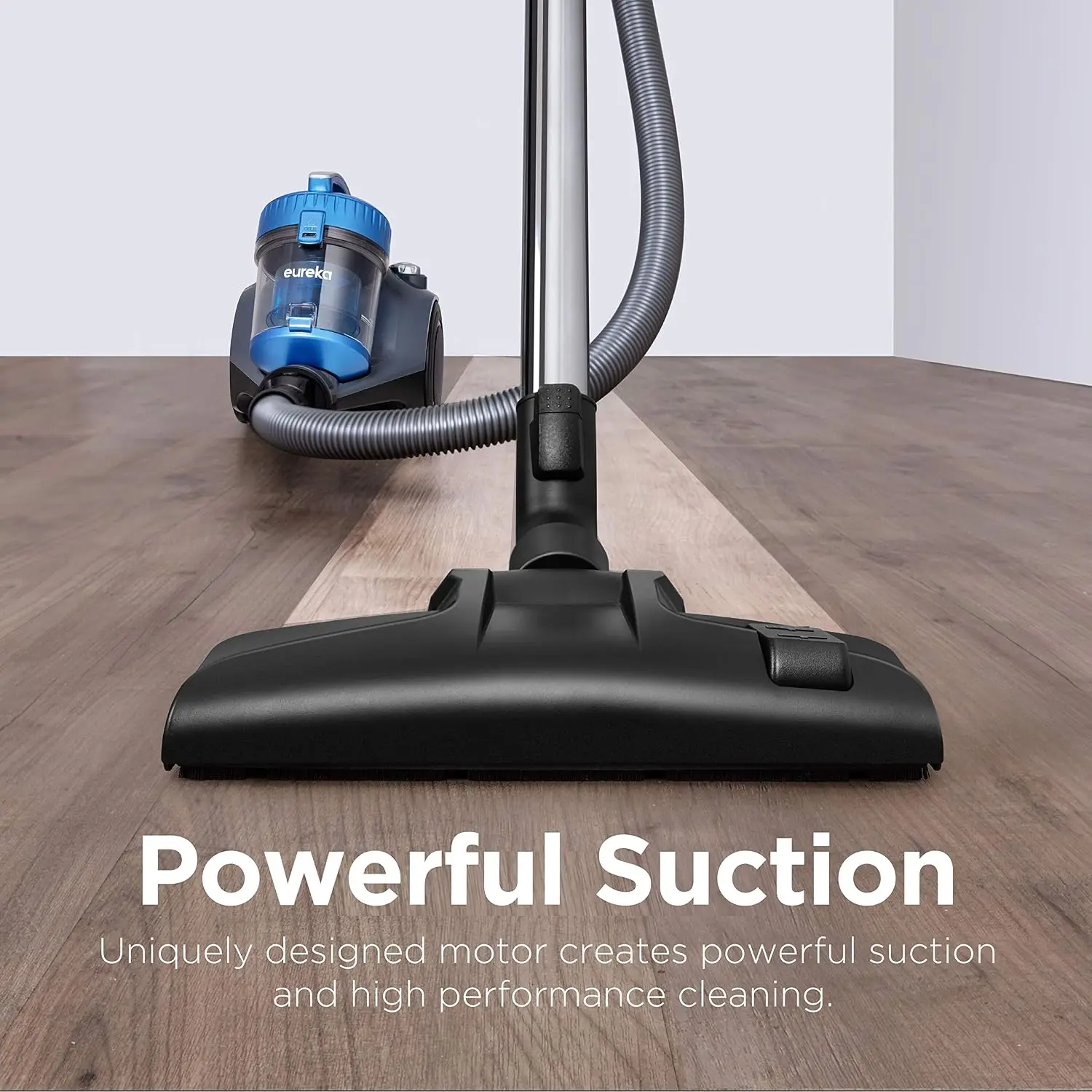 Bagless Canister Vacuum NEN110A Lightweight Corded Cleaner Carpets Hard Floors Blue