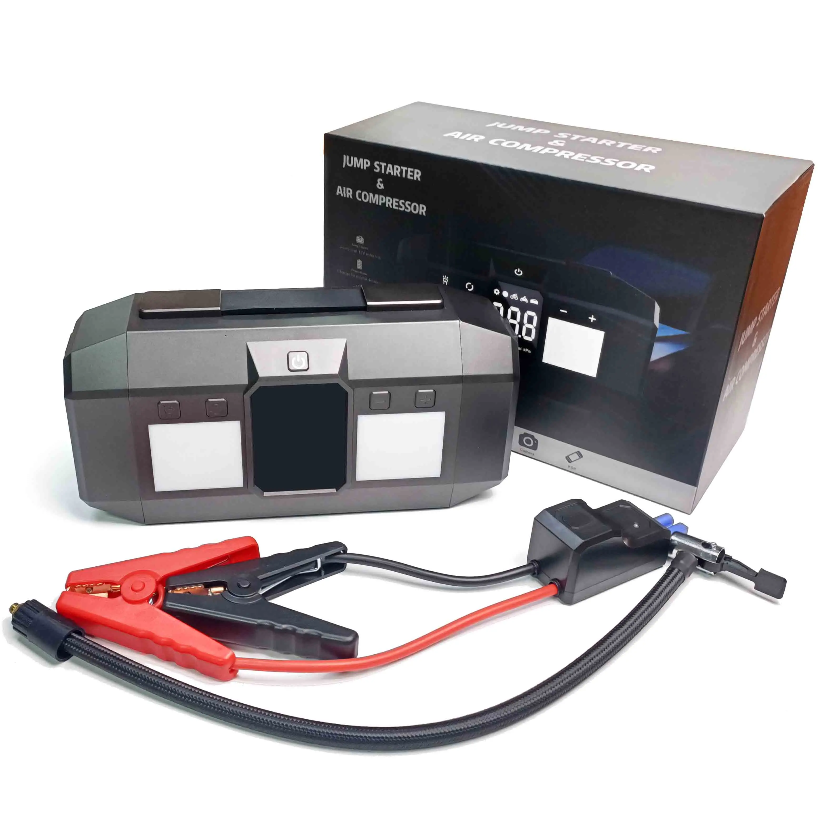 3500a 12v ODM Power Bank Car Booster Air Pump & Compressor Tyre Inflator For Truck & Motorcycle Jump Starter