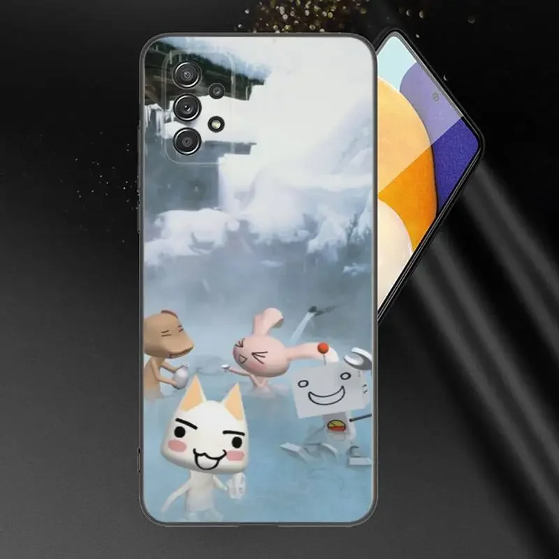 Cute Toro Inoue Cat Phone Case For Samsung A91 80 70 53 42 32 30 20 A50 30S 50S 21S 20S A20E Black Phone Case