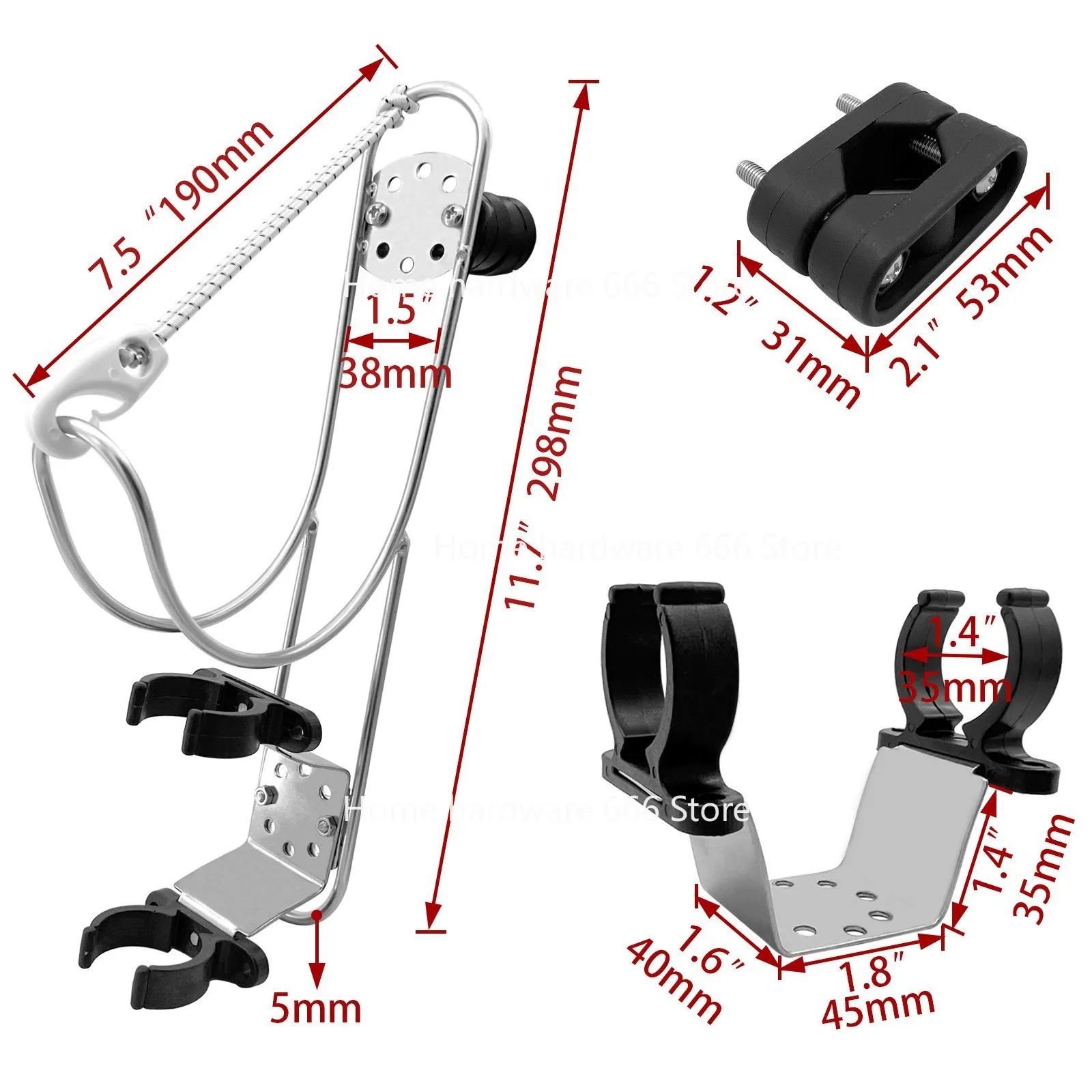 Lifebuoy Accessories, Lifebuoy Bracket Holder, Double Clip Equipment Yacht Marine Hardware Accessories