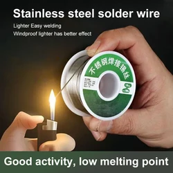 Welding Solder Wire Lighter Stainless Steel Flux-cored Low Temperature Copper-iron-nickel Weldi Tin Wire Battery Pole Piece