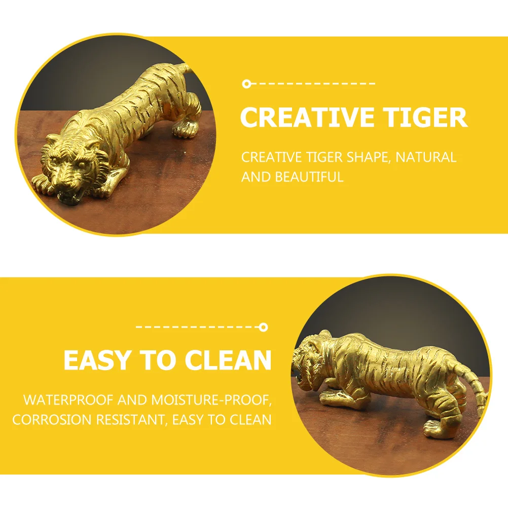 

Copper Tiger Adornment Year of The Tiger Desktop Decoration Home Office Tabletop Decor Home Desktop Decor New Year Ornament