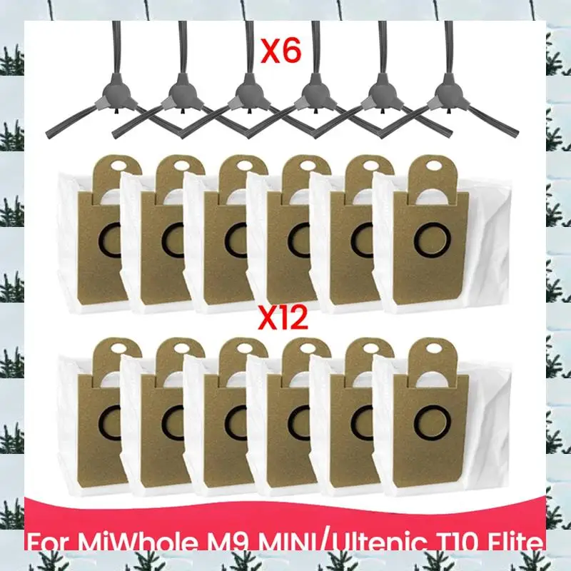 

ABLG 18 шт. вакуумный мешок для пыли и набор щеток для Miwhole M9 MINI для пылесоса Ultenic T10 Elite, запасные части
