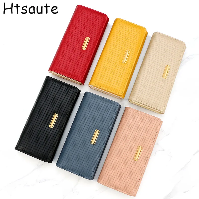 Multi Function Women Wallets Card Holder Large Capacity Phone Holder Long Purse PU Leather Clutch Bag Green Color cartera Hasp