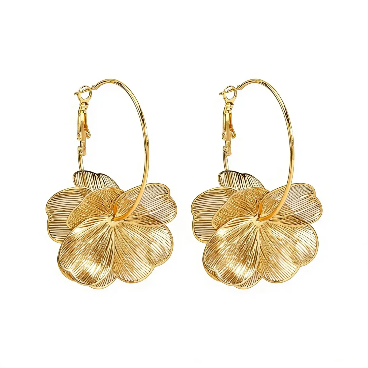 Gold Silver Two-Tone Filigree Floral Long Dangle Earrings For Women Vintage Statement Metal Ear Jewelry Elegant Wedding Matching Accessories Suitable Banquet Evening Party Birthday Holiday Gifts For Ladies Girls