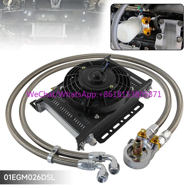 Radiator Modified British Oil Cooler AN10 AN8 Transmission Oil Cooler 25 Rows Aluminum