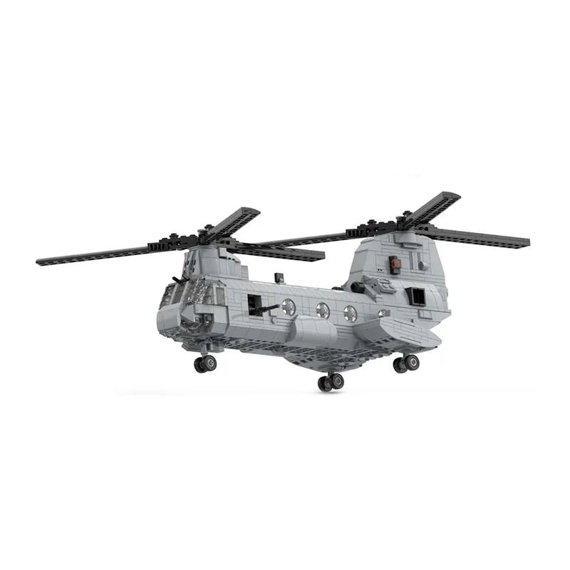 MOC-Briques de Construction Modèle Militaire CH-46 Sea Knight Hélicoptère Technologie décennie s Modulaires, Cadeaux Jouets pour Enfants DIY Assemblage