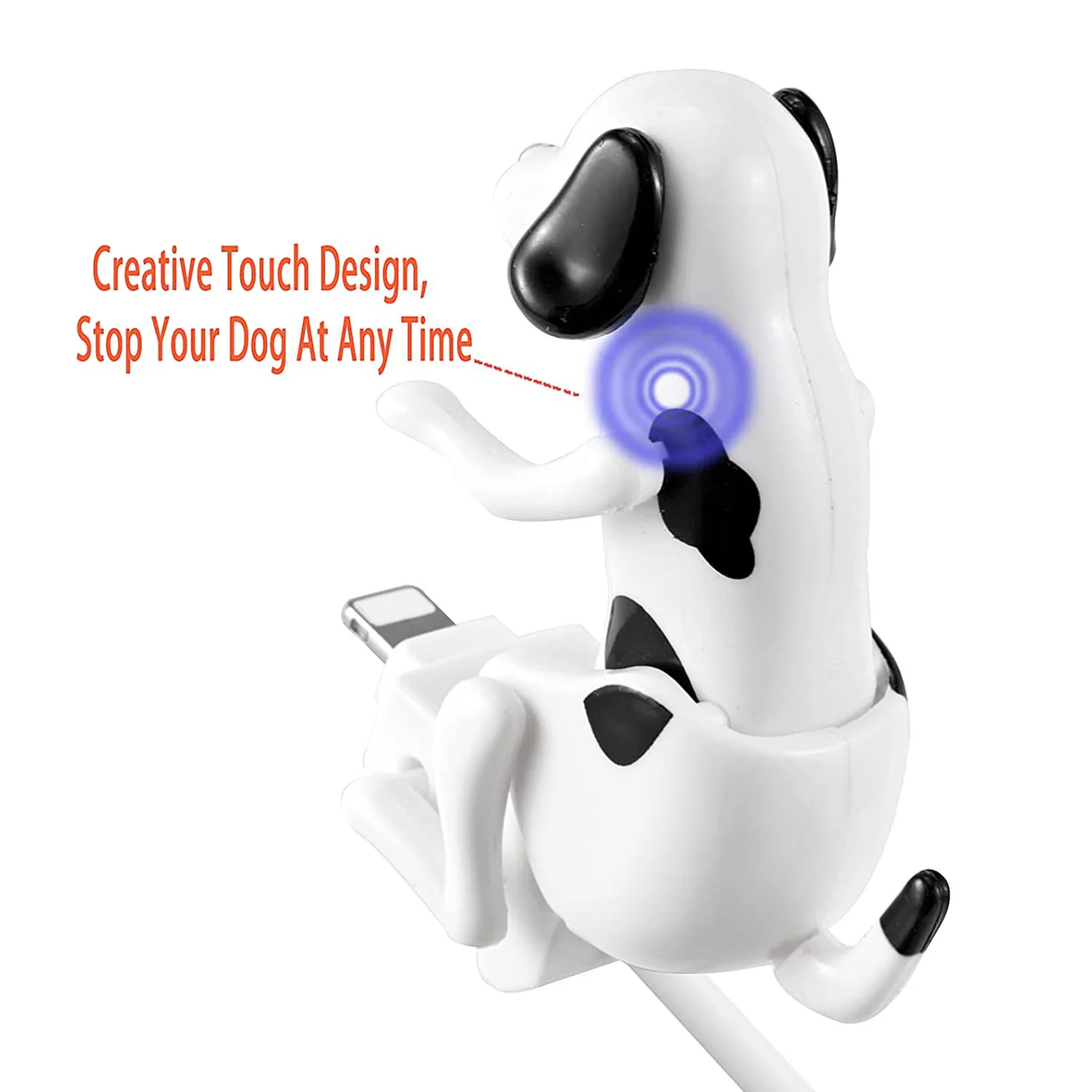 USB Cable Funny Humping Dog Charger for iPhone 13/12/11 and More, Moving Spotty Dog Fast Charger USB Cable