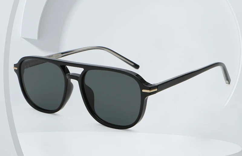 Peekaboo Sonnenbrille mit quadratischem Rahmen für Damen, Unisex, CP-Acetat, modische Sonnenbrille für Herren, UV400, Blau, Braun, Grün, 2024, Sommer – Detail 1