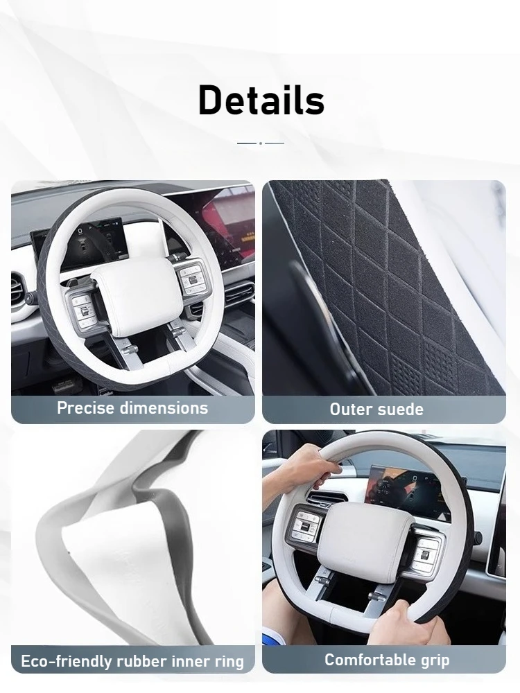 ل BYD معادلة ليوبارد التيتانيوم 3 غطاء عجلة القيادة الشريحة على عجلة القيادة المقود قفازات الملحقات الداخلية #5