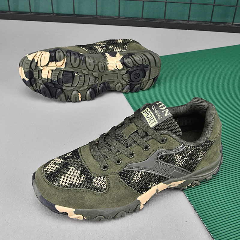 

Men's camouflage sports shoes military tactical shoe breathable mesh outdoor training shoes outdoor hiking shoes Barefoot Man
