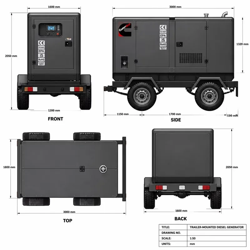 20kw 20KVA 25kva 30kva 40kva 50kva Auto Start 1800rpm Weichai Yuchai Engine Stamford Super Silent EPA