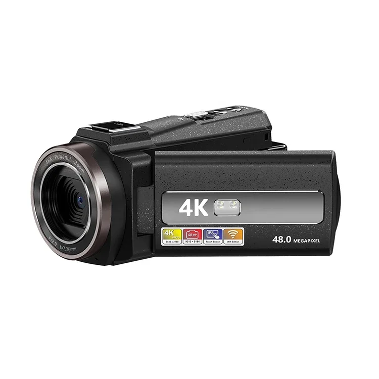 Video Camera 4K Camcorder Ultra HD 48MP Night Vision Vlogging Camera 16X Digital Zoom YouTube Camera Recorder