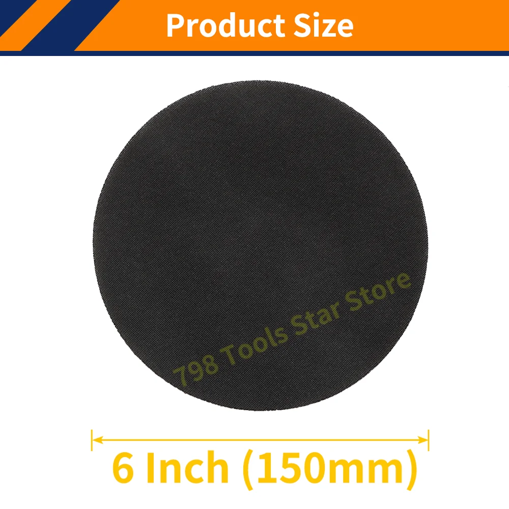 3PC 6 Inch Sponge Sangding Disc Foam Hook and Loop Round Sandpaper 180-4000 Grit Elastic Polishing for 150mm Mirka Sandpaper Car