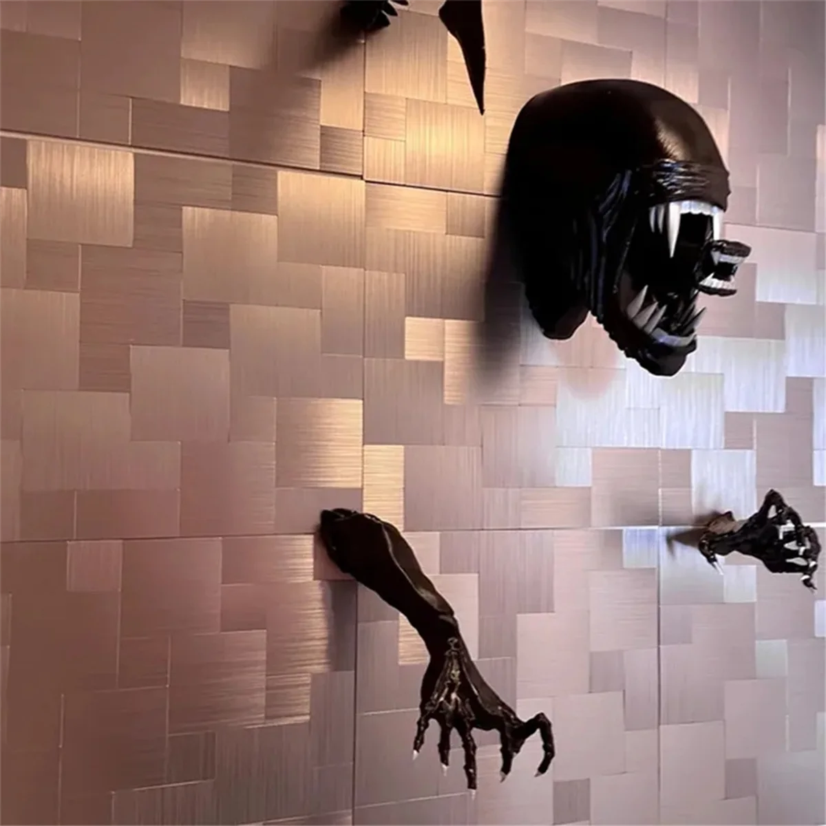 MLGB Giant XenomorphHead Xenomoprh Wall Art Xenomorph Mask Facehugger Mask Towel Rack Hooks
