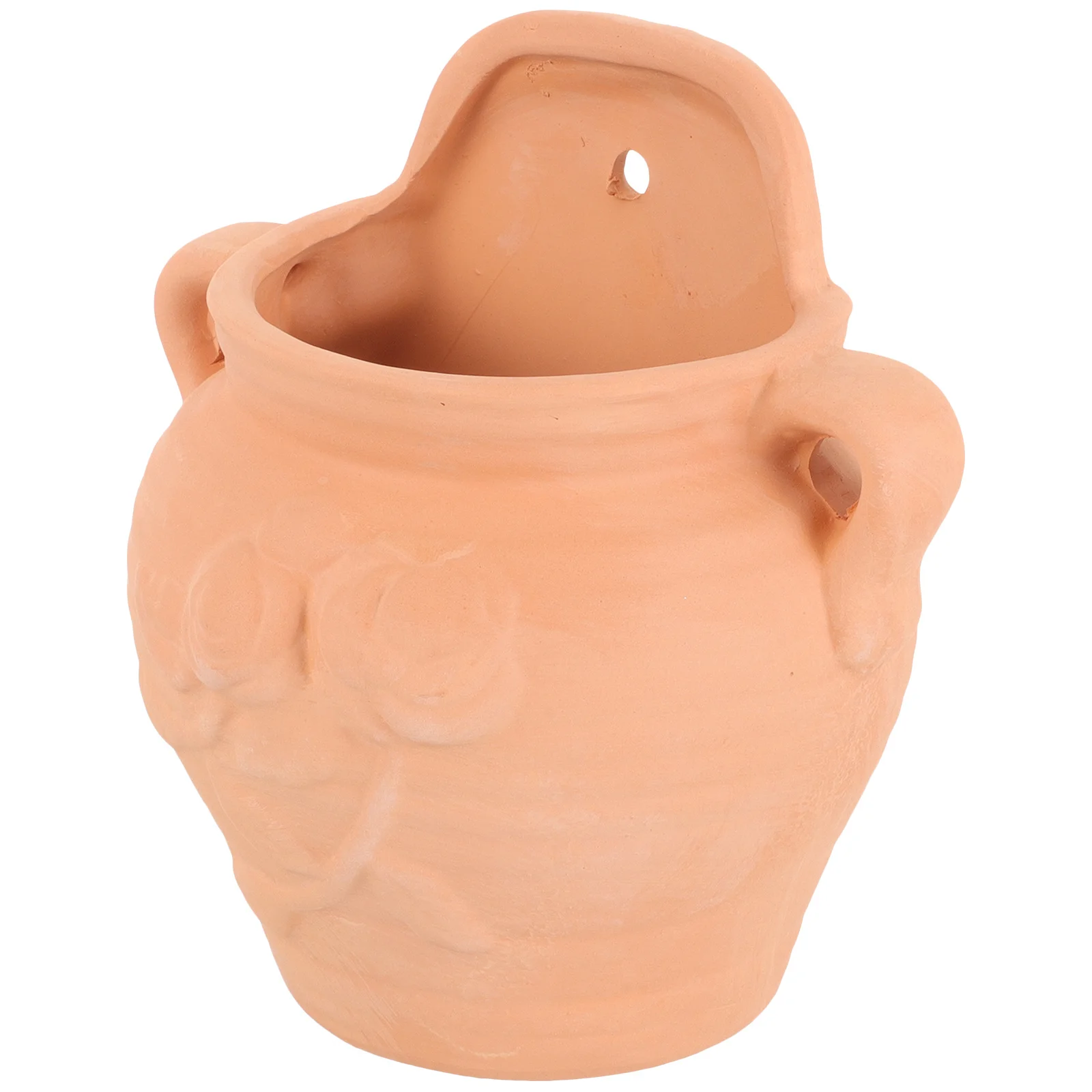 

Succulent Wall Planter in Red Pottery Hanging Plant Pot for Indoor Outdoor Use Wall Mounted Garden Decor for Balcony Office