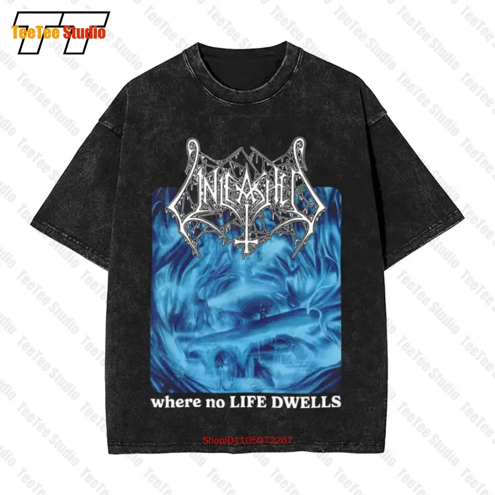 Unleashed Where Life Dwells Vintage Oversized T-Shirt Death Metal Entombed Grave Dismember BUQU