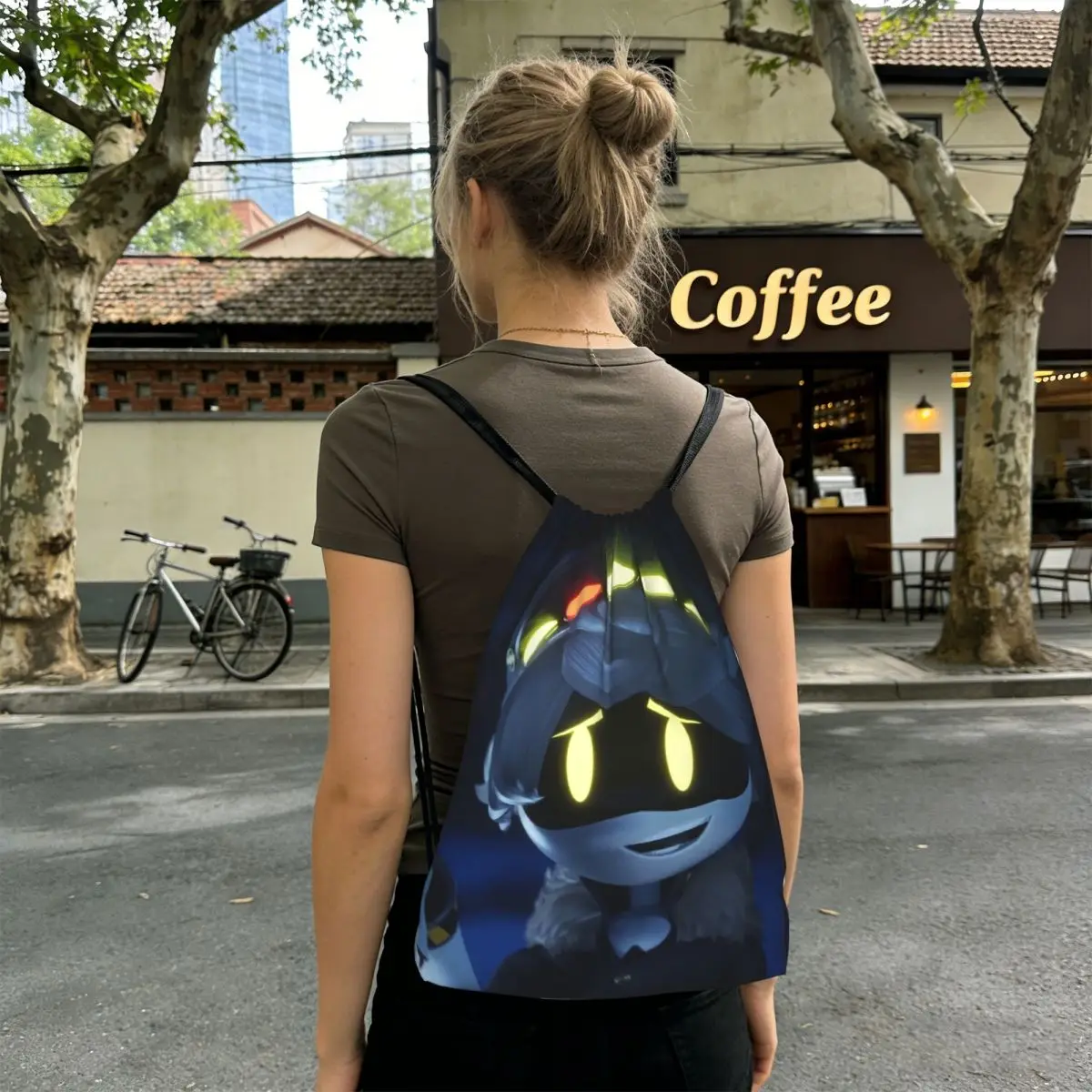 Murder Drones N Backpacks Portable Drawstring Bags Sports Bag Book Bags for Man Woman School