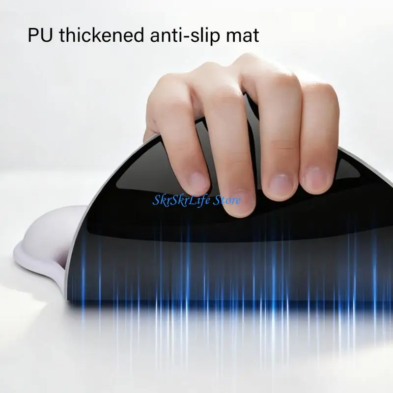 E65E Silicone Mouse Pad Wrist Rest NonSlip PU Base For Gamers And Professional
