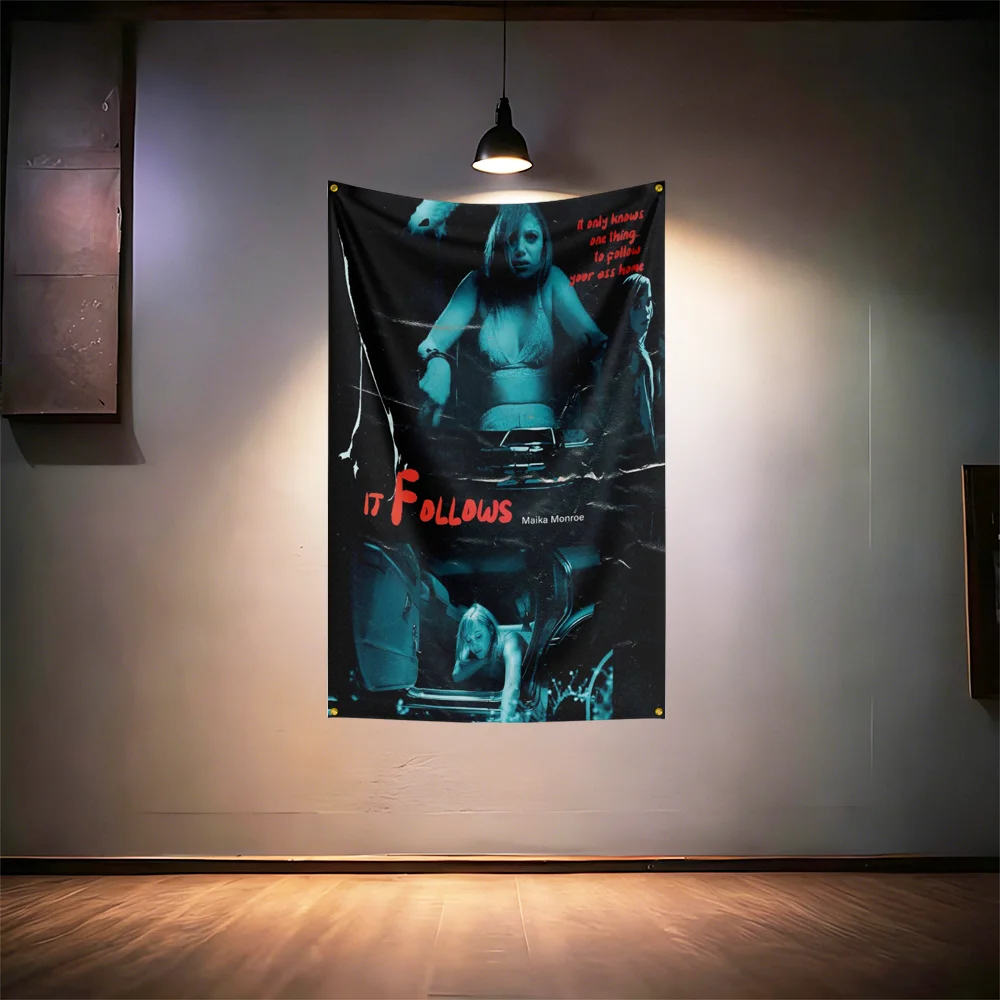It-Followss Horror Movie Fans Flag 3x5ft 90x150cm For Room Bar Man Cave Home Wall Decor Banner - Image 4