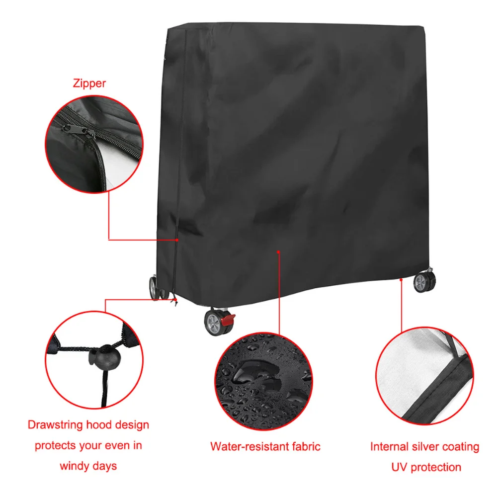 Heavy Duty Waterproof Ping Pong Table Cover Indoor/outdoor 210D Oxford Cloth Foldable Ping Pong Table Dust Cover