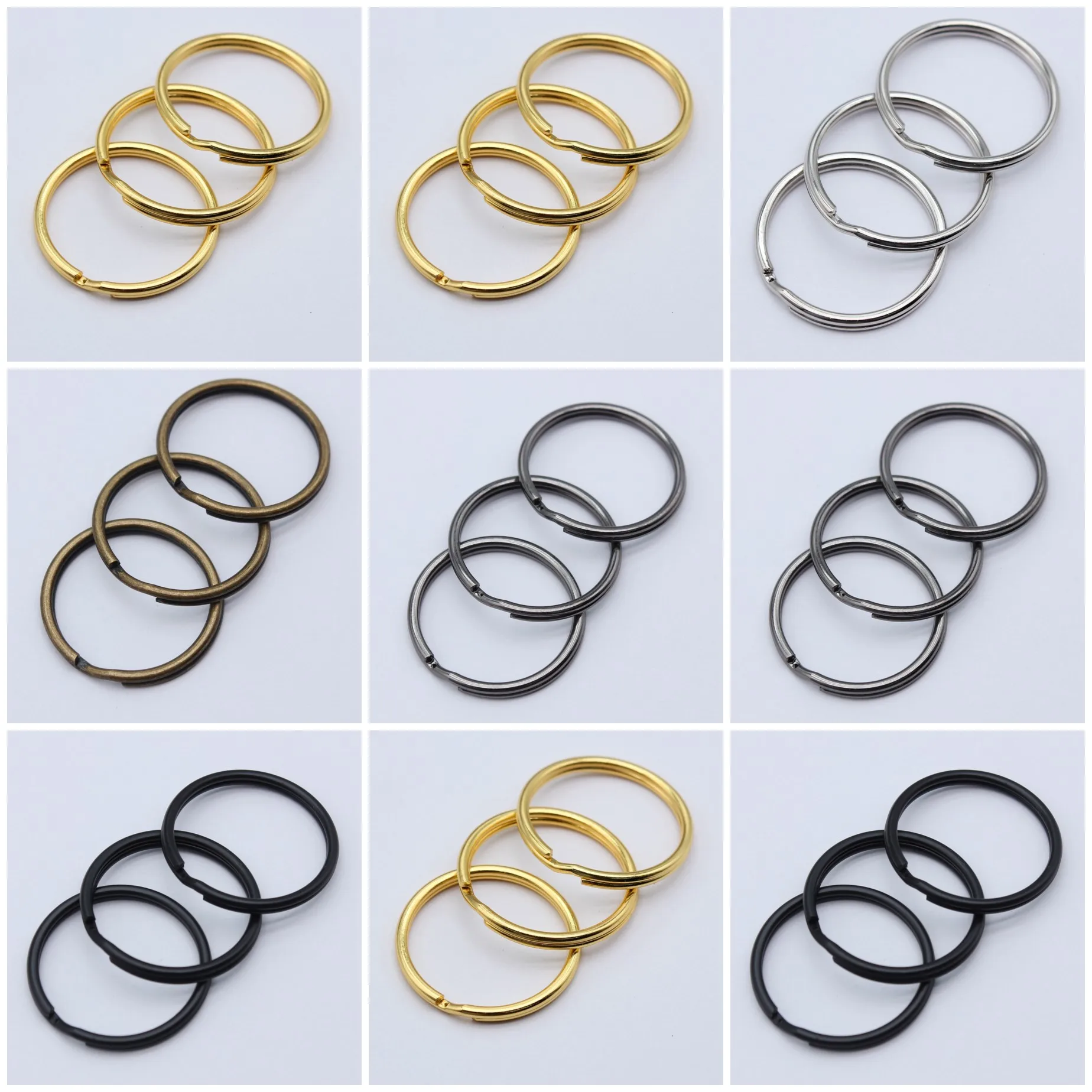 Classic Metal Split Key Ring 15 30mm 4 Sizes 6 Colors Accessories For DIY Handmade Jewelry Craft Making Bulk