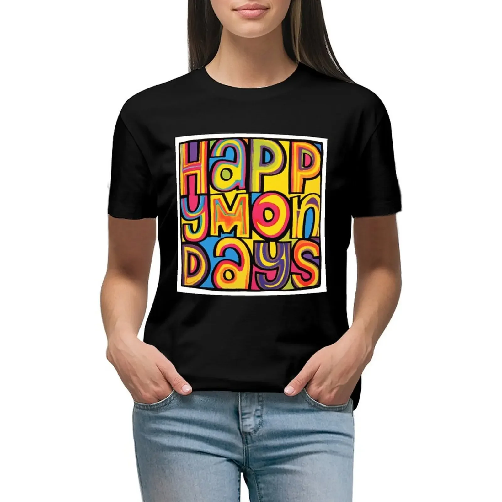 Happy Mondays T-Shirt animal print shirt for girls customizeds black t shirts for Women