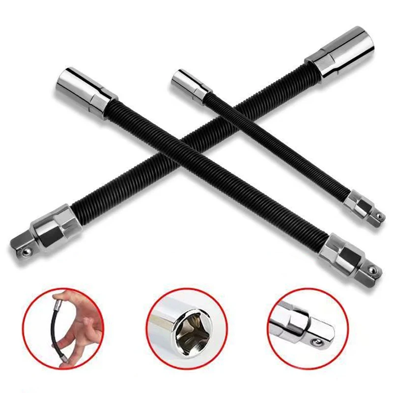 Electric Wrench Elastic Adapter Universal Soft Shaft Fast Ratchet Wrench Hand Spring Extension Rod Relay Rod Sleeve ExtensionRod