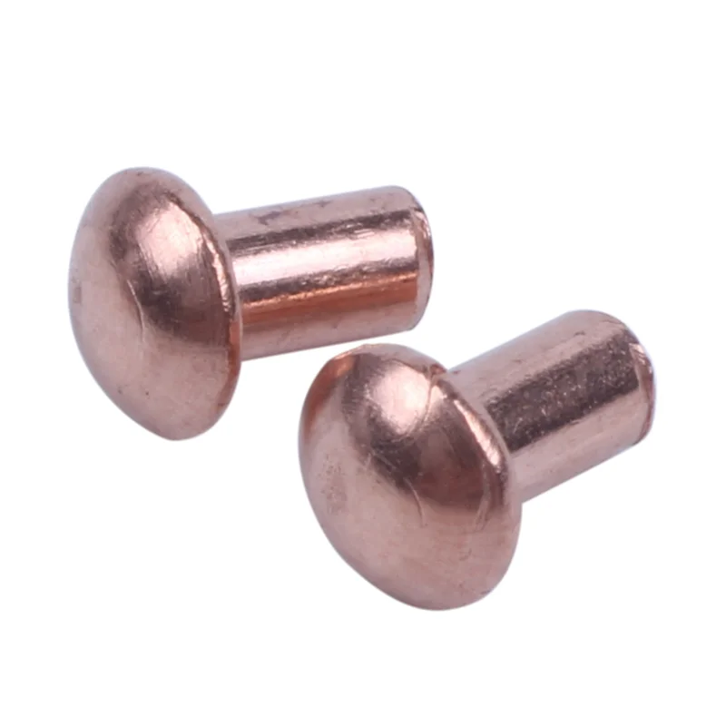 A19F-600 Pcs 5/64 X 1/8 Inch Round Head Copper Solid Rivets Fasteners