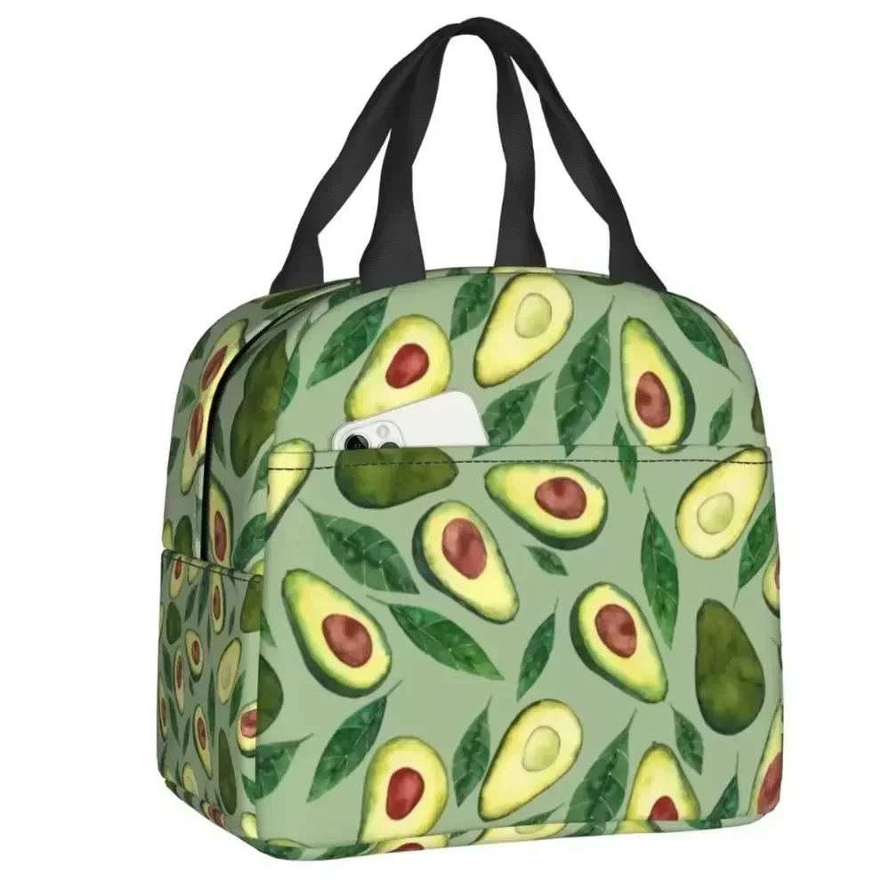 

Avocado Thermal Insulated Lunch Bag Women Resuable Lunch Container for School Office Outdoor Multifunction Food Box