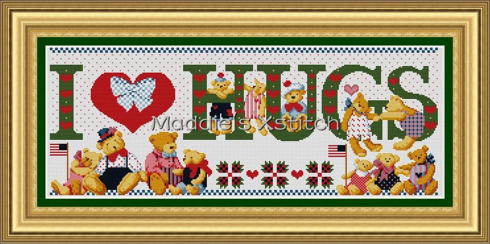 

KTX078 Cross Stitch Kit Embroidery Homfun Craft Bears Cross Stich Painting Joy Sunday Christmas Decorations For Home Homefun