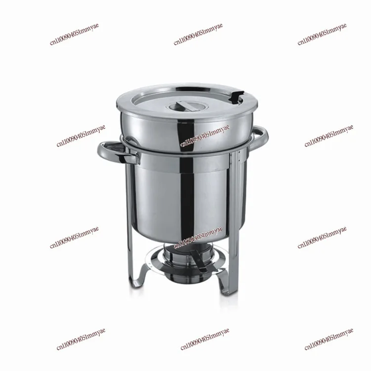 

Stainless Steel Soup Stove, Large-capacity Western-style Soup Stove, Round Flip-top Visual Buffet Soup Stove