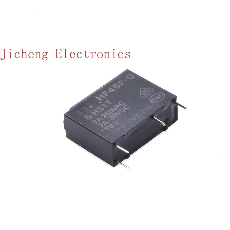 10PCS Ultra-thin relay HF46F-G-5-HS1T high power 12-HS1 24-HS15VDC 7A