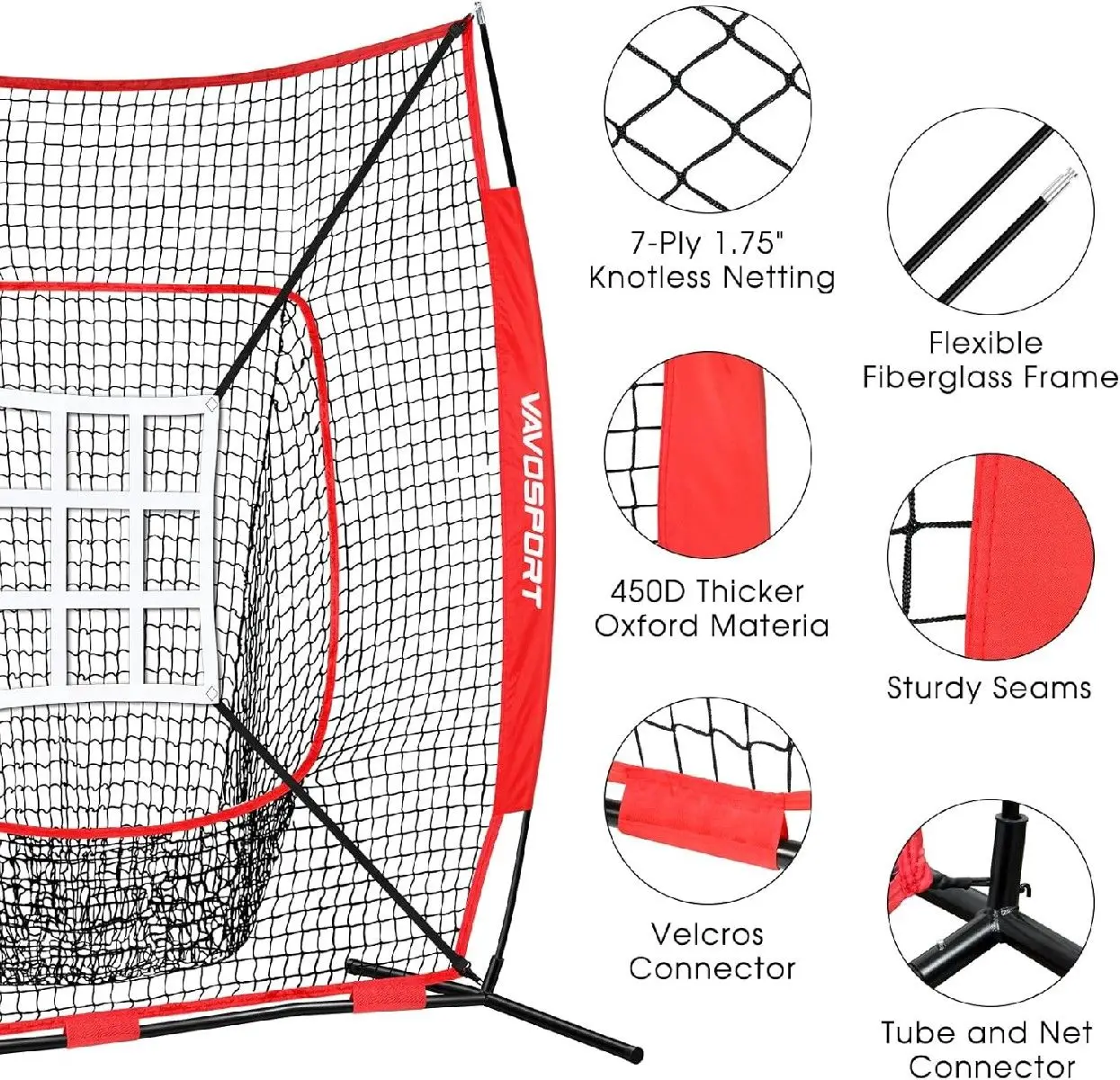 อุปกรณ์ฝึกซ้อมฟุตบอลกลางแจ้งแบบพกพา ตาข่ายซ้อมเบสบอล ซอฟต์บอล ตาข่ายซ้อมเตะฟุตบอลแบบพกพา รุ่น 2025