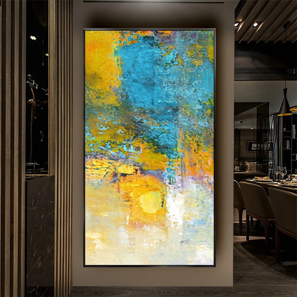 100% Handmade Oil Painting Pop Hanging Picture Abstract Landscape Canvas Image Modern Wall Art Trim For Home Decor Mural Panel