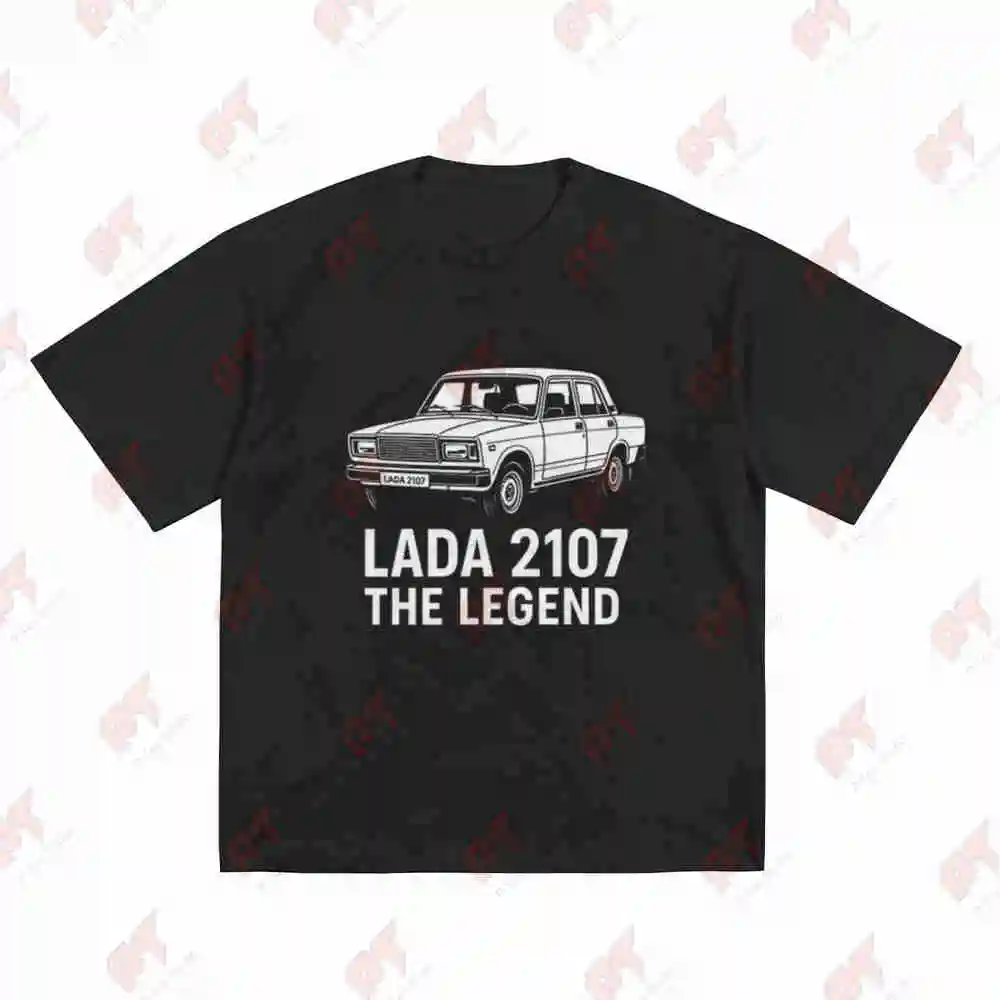 Lada 2107 The Legend Lives In Carburetor Form Short Sleeve Tee 100% Cotton T-Shirt