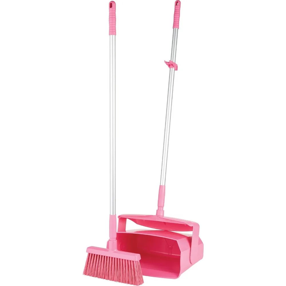 

Lobby Dustpan with Broom, Polypropylene/Polyester/Aluminum, 7" X 14" Bin, 37" Handle