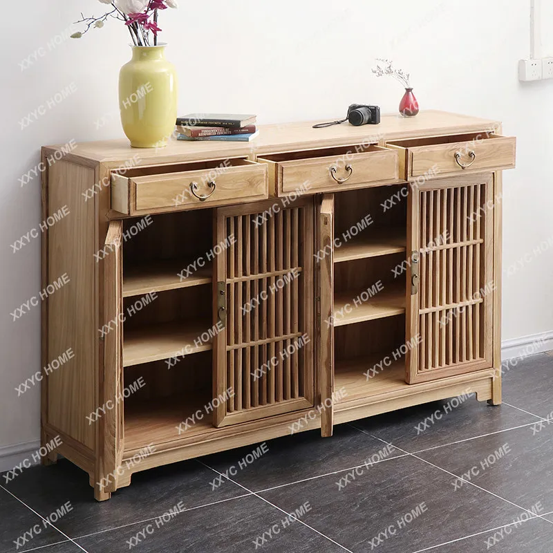 

LSide cabinet Solid wood porch Storage shoe cabinet Storage cabinet Living room