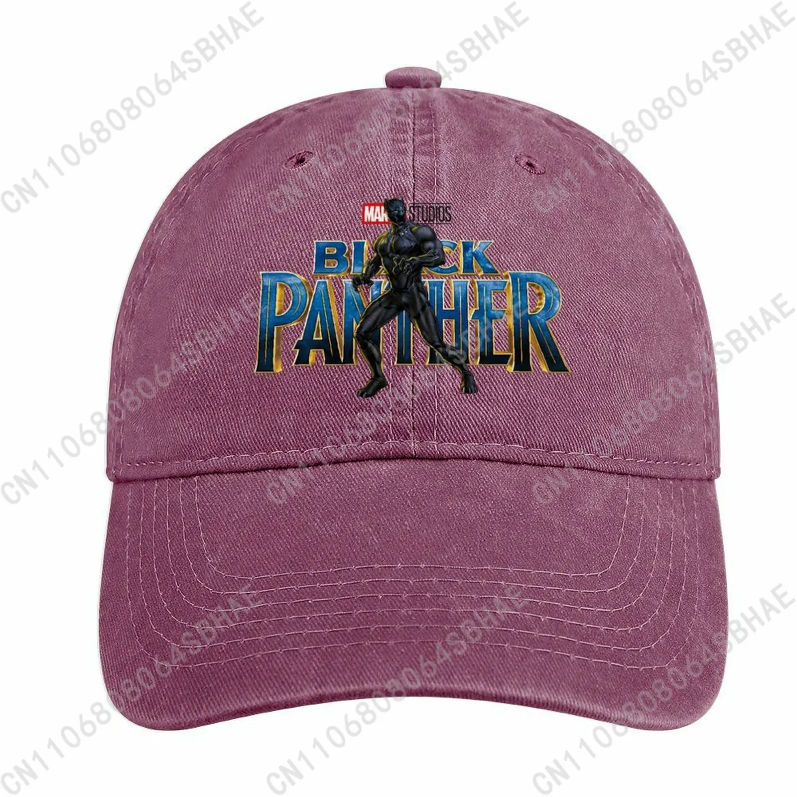 

Marvel Black Panther Washed Cotton Baseball Cap Vintage Dad Hat Men Women Retro Adjustable Denim Cap Streetwear Cosplay